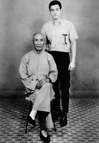 Bruce Lee and his Wing-Chun Instructor, Yip-man