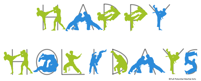 Happy-Holidays-Martial-Arts-Silhouettes